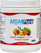 KALA HEALTH MSM Pure Fruit Punch–Flavored Coarse MSM Powder — Organic Sulfur for Joint Flexibility, Skin Appearance, and Hair & Nail Support — 1 lb, Made in the USA, Distilled Crystals
