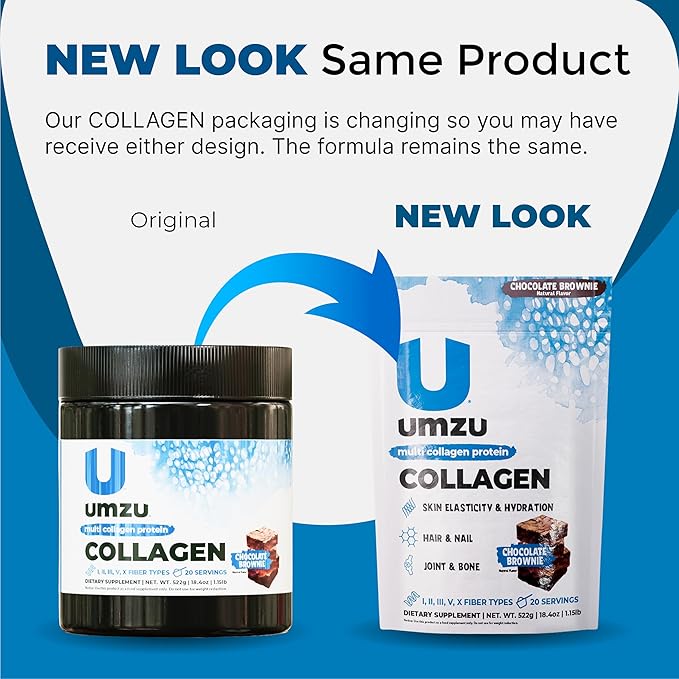 UMZU zuCollagen Multi Collagen Protein Powder, Chocolate – 5 Collagen Types I II III V X – High Protein Low Calorie Supplement for Hair Growth Skin Elasticity Joint Health and Daily Recovery Support
