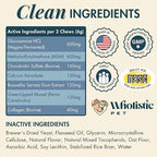 Wholistic Pet Hip & Joint Supplement for Dogs - MSM, Glucosamine, Chondroitin for Dogs - Dog Joint Supplement for Support & Relief from Discomfort - Bacon - 90 Mobility Chews