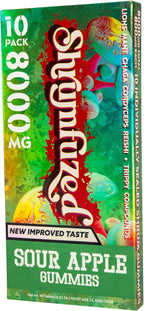 Shrumfuzed - Proprietary Nootropic Gummy 8000mg - Now with New Improved Taste - Lion's Mane, Reishi, Chaga, and Cordycep Nootropic Mushroom Blend (10, Sour Apple)