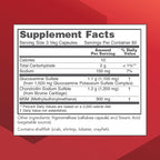 PROTOCOL FOR LIFE BALANCE Glucosamine & Chondroitin with MSM - Joint Support* - Chondroitin MSM Supplement - Non-GMO & Dairy Free - 180 Veg Caps
