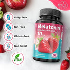 Melatonin Tablets - 10 mg Dietary Supplement - Strawberry Flavored - 200 Vegan Tablets - by NextGenU