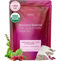 Organic Hormone Balance Tea for Women – Raspberry Leaf Tea with Fenugreek, Tulsi & Black Cohosh – Herbal Hormone Balance tea for PMS (Cramps, Mood, Bloating), Menstrual Cycle & Perimenopause Support