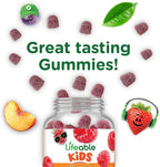 Lifeable Kids Calcium Gummies with Vitamin D3 | 500 mg Calcium with Vitamin D3 1000 IU | Great Tasting Calcium Supplement for Kids | for Bone Health and Teeth Growth | 60 Gummies