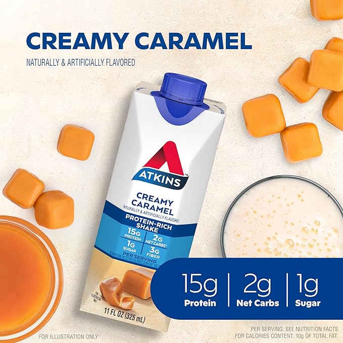 Atkins Atkins Energy Shake Creamy Caramel, 4 Count (Pack of 3)