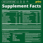 Gruns Sugar-Free Super Greens Gummies, Multivitamin Superfood Gummy Bears, Spirulina, Chlorella, Prebiotics & Fiber gummies for Digestive Health, Adaptogens Supplement, 20 Vitamins & Minerals, 10 pack