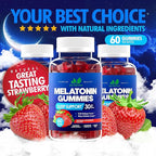 Melatonin 30mg Gummies for Adults (60 Servings) - Maximum Strength Sleep Support with 30mg of Melatonin Per Gummy - Gluten-Free, Sugar-Free, Non-GMO, 100% Vegetarian, Strawberry Flavor - 60 Gummies