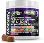 Clean Pets Hip and Joint Supplement Dogs with Glucosamine for Dogs + Chondroitin, Turmeric, Hyaluronic Acid, MSM, Salmon Oil, Collagen, Vitamin C, Omega 3 Senior Dog Supplements Beef Flavor - 1Pack