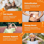 Zeolite Kids Detox Gummies - Total Body Cleanse Micronized Chewables Supplement with Chlorella - Orange Flavor Vegan Non-GMO Gluten-Free