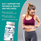 GLP-1 Support Weight Loss Supplement - 15-in-1 GLP1 Support for Weight Management Appetite Suppressant Fat Burn for Women Men - with Liposomal Berberine HCl Bitter Melon Citrus Bergamot