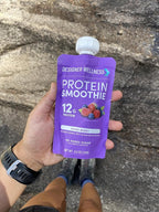 Designer Wellness Protein Smoothie, Real Fruit, 12g Protein, Low Carb, Zero Added Sugar, Gluten-Free, Non-GMO, No Artificial Colors or Flavors, Mixed Berry, 24 Count