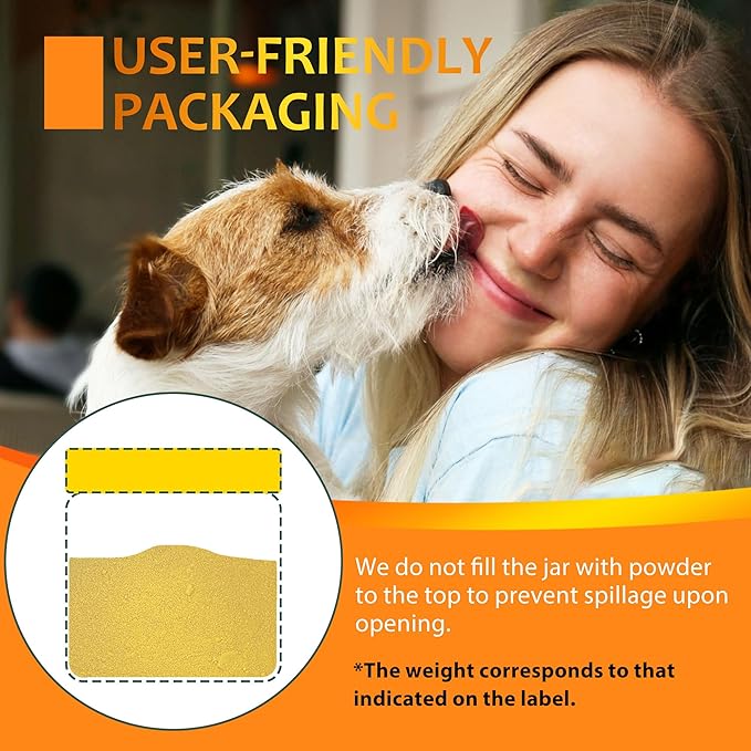 Natural Dog Dental & Supplement Powder, Plaque & Tartar Control with Glucosamine, Omega-3, Probiotics & Vitamin E for Joint, Beef Liver Flavour, Digestion & Fresh Breath