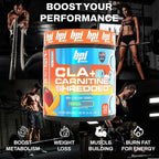 BPI Sports CLA + Carnitine Shredded - Convert Fat Cells Into Energy and Supports Lean Muscle, Boost Metabolism - Non-Stimulant L-Carnitine Supplement - Tropical Mango (14.1 oz. / 50 Servings)