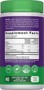 Lil' Sprouts Kids Melatonin & Magnesium | Bedtime Gummies | 60 Count | Berry Flavor | 100% Drug Free | Non-GMO and Gluten Free
