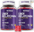 Melatonin Gummies 10mg 20mg for Adults, Melatonin 10 mg per Gummy with Ashwagandha, Magnesium Glycinate, GABA, L-theanine, Valerian Root & Lemon Balm, Rest Support Supplement, Grape Flavor, 2-Pack