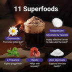 MoonBrew Nighttime Magnesium Hot Cocoa Jar, Natural Sleep Aid Drink Mix for Adults - Calming Melatonin-Free Sleep Support - Sleepy Hot Chocolate Powder with L-Theanine, Chamomile & Zinc Glycinate