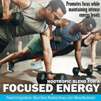 Pre Workout Gummies, Supports Energy Levels, Boosts Performance, Beta Alanine, Green Tea Extract, Nootropic Blend for Focus, Natural Beet Root, Blue Raspberry, 60 Gummies, 30 Servings