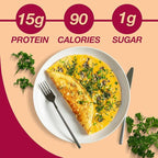 ProtiDIET Bacon Cheese Omelette Mix – Low-Sugar, No Trans Fat, High Protein Snack for 7 Adults – Nutritious Meal Replacement - Quick and Easy to Prepare - 7 Pouches Per Box