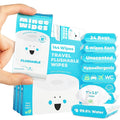 Impossibly Compact Travel Flushable Wipes - 99.5% Water and Aloe - Safe for Sensitive Skin, Hypoallergenic & Unscented - Travel Essentials for Adults, Kids & Baby Care - 24 Pack Total 144 Wipes