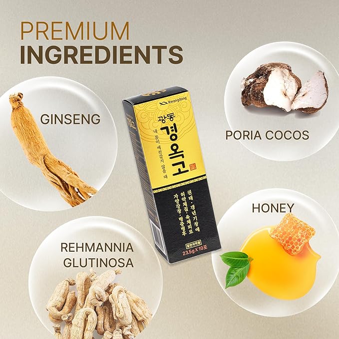 KWANGDONG Kyung Ok Ko Premium Korean Herbal Supplment with Natural Ingredients, Natural Energy Booster for Men & Women 60P