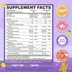 Saffron Gummies for Kids & Adults, 20-in-1 Saffron Supplements with 88.5mg Saffron Extract, B6, B12, C, D3, Magnesium for Calm, Focus, Nerve, Sugar Free, Vegan, Non-GMO - Pineapple Flavor, 60 Counts