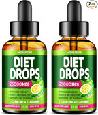 (Pack of 2) Diet Drops - Made in USA - Appetite Suppressant for Women & Men - Diet Drops with Garcinia Cambogia, L-Arginine & L-Glutamine 2 Fl Oz