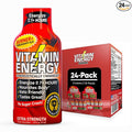 Vitamin Energy Burner+ Extra Strength Energy Shot Pomegranate Açaí 24 Pack, 260mg Natural Caffeine, 25mg Ketones, Green Tea, EGCG, Metabolism, Endurance, Zero Sugar, Gluten-Free, Vegan, 1.93 fl oz