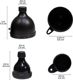 Small & Large 2-Pack Portable Protein Supplement Funnels, Great for Pre-workout, BCAA's, and Protein Powder. Easy & Mess Free Container for Workout, Travel, To-Go, Fitness, WOD.