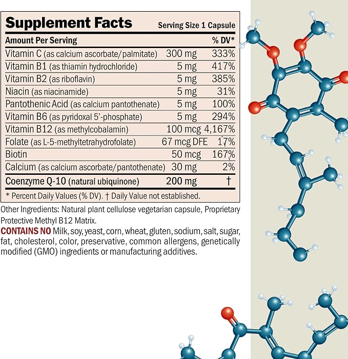 ANDREW LESSMAN Coenzyme Q-10 200 mg 360 Capsules - Essential for Energy Production and Optimum Key Organ Function, Anti-Oxidant Support, Depleted by Aging, Plus B-Complex. Easy to Swallow Capsules