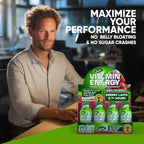 Vitamin Energy Focus+ Extra Strength Energy Shot Grape 8 Pack, 260mg Natural Caffeine, B-Vitamins, CoQ10, Amino Acids, Focus, Productivity & Clarity, Zero Sugar, Gluten-Free, 1.93 fl oz