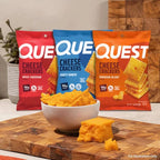 Quest Cheesy Protein Crackers Variety Pack, Zesty Ranch, Cheddar Blast, Spicy Cheddar, High Protein, Low Carb, 12 Count (4 each flavor)