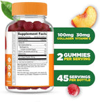 Lifeable Collagen Peptides Gummies | 100mg with Vitamin C | Great Tasting Collagen Supplements | Vegetarian Hair Skin and Nails Gummies | Collagen Gummies for Adults, Men, Women | 90 Gummies