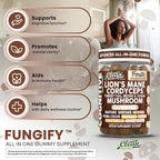 Clean Nutra Lions Mane Mushroom Gummies Cordyceps Supplement for Memory and Focus Immune Support Vitamins Reishi Chaga Turkey Tail Mushrooms Gummy Shiitake Maitake Meshima Supplements