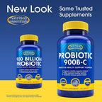 Nutrition Essentials Probiotics for Women and Men with Natural Lactase Enzyme & Prebiotic Fiber for Digestive Health - 80percent + Stronger Supplement for Gut Health Support - 3 Count of 60 Tablets