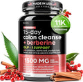 Advanced Ketogenic Colon Cleanse with Berberine 1500mg – 15 Day Parasite Detox for Men & Women – Extra Strength Formula with Senna Leaf for Rapid Constipation Relief, Gut Health & Bloating Reduction