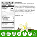Orgain 38g High Protein Shake, Dairy Isolate Protein Milk, Vanilla, 6g BCAAs, 1g Sugar Per Serving, Meal Replacement, Ready to Drink, Keto Friendly, Gluten-Free 14 Fl Oz (Pack of 12)