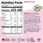 Lenny & Larry's Complete Protein Cookie, [Birthday Cake], Chewy Soft Baked, 16g Plant Protein, Vegan, Non-GMO, High Fiber, [4 Ounce] Cookie (Pack of 12)