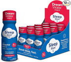 Dream Water Sleep Aid Supplement Drink; Melatonin 5mg, GABA, 5-HTP; Zero Sugar, Natural Flavors, No Added Colors, 2.5 oz Liquid Sleep Shots, Nighttime Nectar, 12-Count