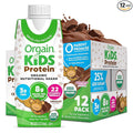 Orgain Organic Kids Nutritional Protein Shake, Chocolate, Healthy Kids Snacks, 8g Dairy Protein, 3g Fiber, 22 Vitamins & Minerals, No Soy Ingredients, Gluten Free, Non-GMO, 8.25 Fl Oz (Pack of 12)
