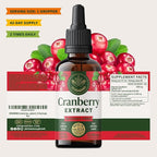 HERBAMAMA Cranberry Supplement Drops - Vegan Urinary Tract Support for Men and Women with Cranberry Extract - Non-GMO, Alcohol & Sugar-Free Kidney Support Supplement, 42-Day Supply