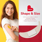BioSwiss Bandages, Banana Shaped Self Adhesive Bandage Set, Latex Free, Sterile Wound Care, 50 Count