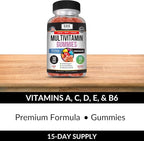 Kaya Naturals Adult Multi Vitamin Gummy, Biotin, Vitamin A, B-12, C & E, Including Zinc, Folic Acid, Strawberry Flavor - Gluten-Free Multivitamins Sweet Adult Gummies (Pack of 2)