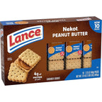 Lance Sandwich Cookies, Nekot Peanut Butter, 10 Individually Wrapped Packs, 6 Sandwiches Each