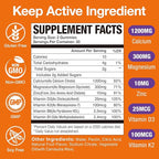 Calcium Citrate with Vitamin D3, K2, 1200mg Calcium Gummies with Magnesium Zinc, Extra Absorption Calcium Supplements for Women & Men Bone, Muscle & Immune Support, Fruit Flavor 120 Chewable Gummies