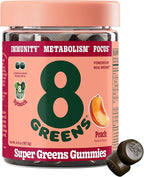 8Greens, Daily Greens Peach Gummies, 50 Count