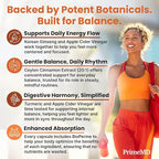 5-in-1 Ceylon Cinnamon Powder Extra Strength – Organic Ceylon Cinnamon Capsules with Turmeric, Apple Cider Vinegar, Korean Ginseng & BioPerine for Metabolism & Energy Support Pills (120 Ct, 3 Pack)