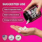 NAD+ Resveratrol Supplement for Women NAD Turmeric Vitamin C Acai Pomegranate Collagen Peptides Nicotinamide Riboside Fisetin Vitamin E Polygonum Multiflorum Berberine 90 Capsules by Clean Nutra