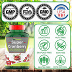 Cranberry Pills for Women & Men (30,000 MG - 90 Capsules) | Supports Urinary Tract Health* | Cranberry Concentrate Supplement | Bladder & Kidney Support* | Supports Women's Health* | Antioxidants