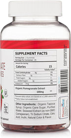 Pharmvista Pomegranate Fiber Gummies for Adults & Kids 100mg - Gluten Free Vegan Pomegranate Supplement Rich in Dietary Fiber Chewables Gummies- 90 Count