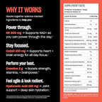 Anti Aging Supplement & Longevity Mix, Nicotinamide Riboside (NR) NAD+ Support with CoQ10, Creatine & L-Theanine, Tropical Flavor Longevity Supplement Powder